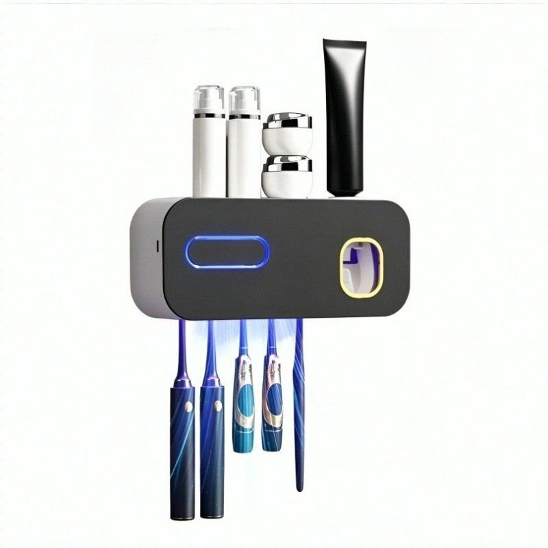 [Higiene Inteligente] [Space-Saving Tool] Esterilizador UV/Pasta Automática/Suporte de Escova de Dentes