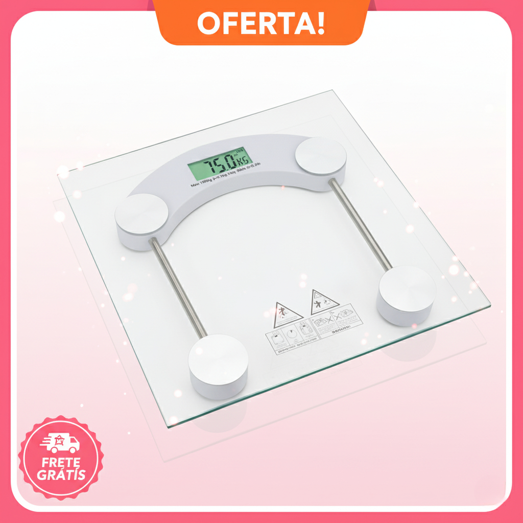 Balança Digital Alta Precisão 180kg Pesagem Corporal ou Balança Digital de Bioimpedância até 180kg