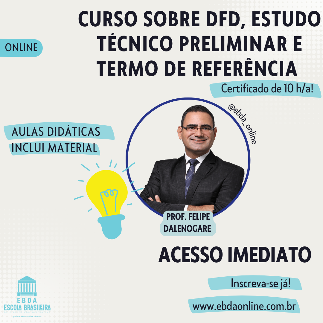 Curso sobre Documento de Formalização da Demanda, Estudo Técnico Preliminar e Termo de Referência