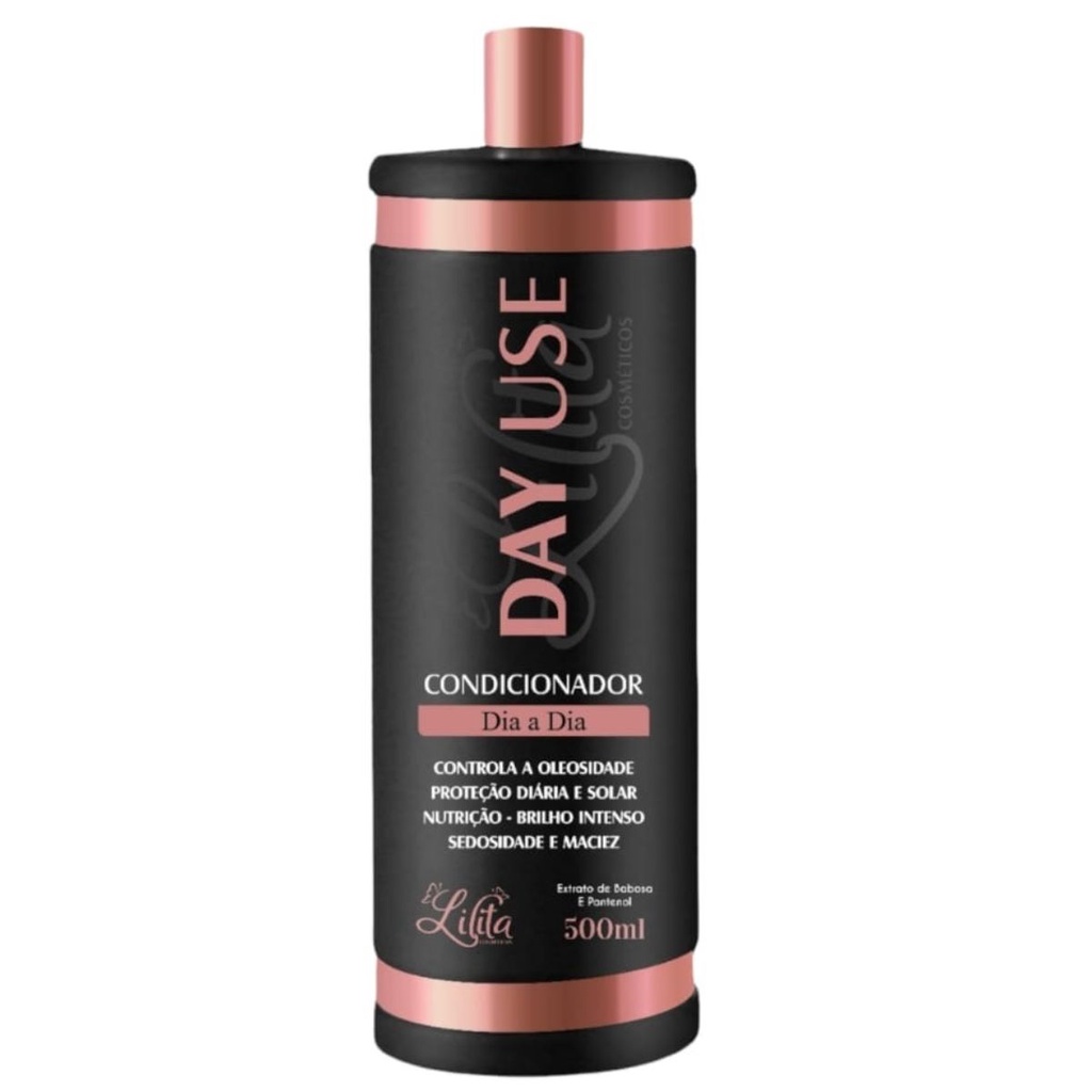 Condicionador Limpeza Uso Diário Day Use Todos os Tipos Cabelos Lilita Mimos Cuidado Hair Crescimento Hidratação
