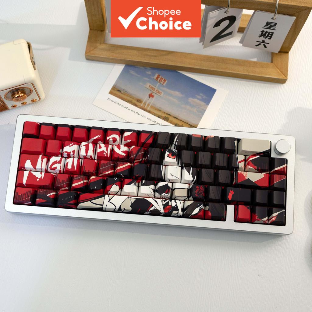 Keycap 138 Teclas Orgulhosa Menina PBT Keycaps Estilo Cereja Impressão Lateral Translúcido Corante-Sub Para Teclado 61/6