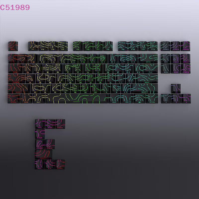 [kaan] Keycaps Versão 4.0 Brilham Através De 97 Teclas PBT Perfil Impressão Lateral Balit Para MX Gamer Mecânico Teclado