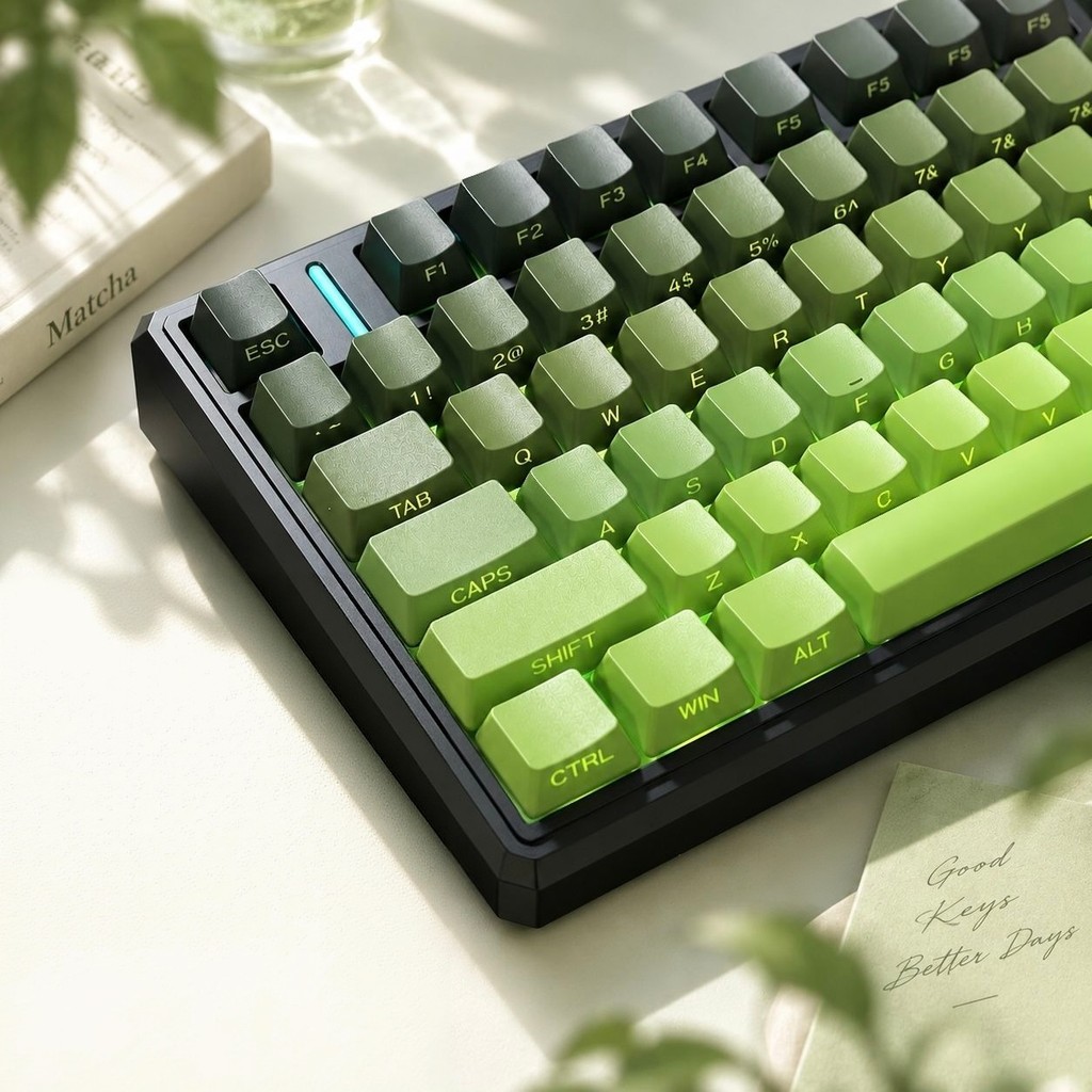 134 Teclas Matcha Verde PBT Duplo Tiro Keycaps Perfil OEM Lado-lit RGB Retroiluminado Tampa Chave Para Teclado Mecânico