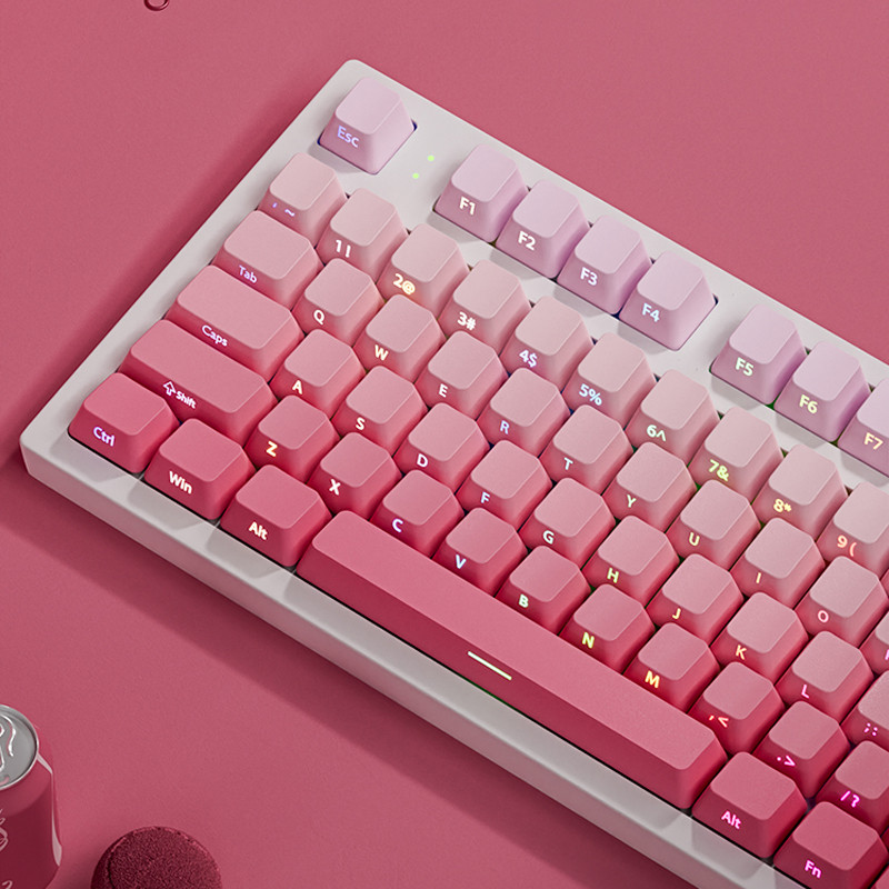 135 Teclas Morango Tiro Duplo PBT Keycaps RGB Retroiluminado Impressão Lateral Keycap Perfil Cereja Para Teclado Mecânic