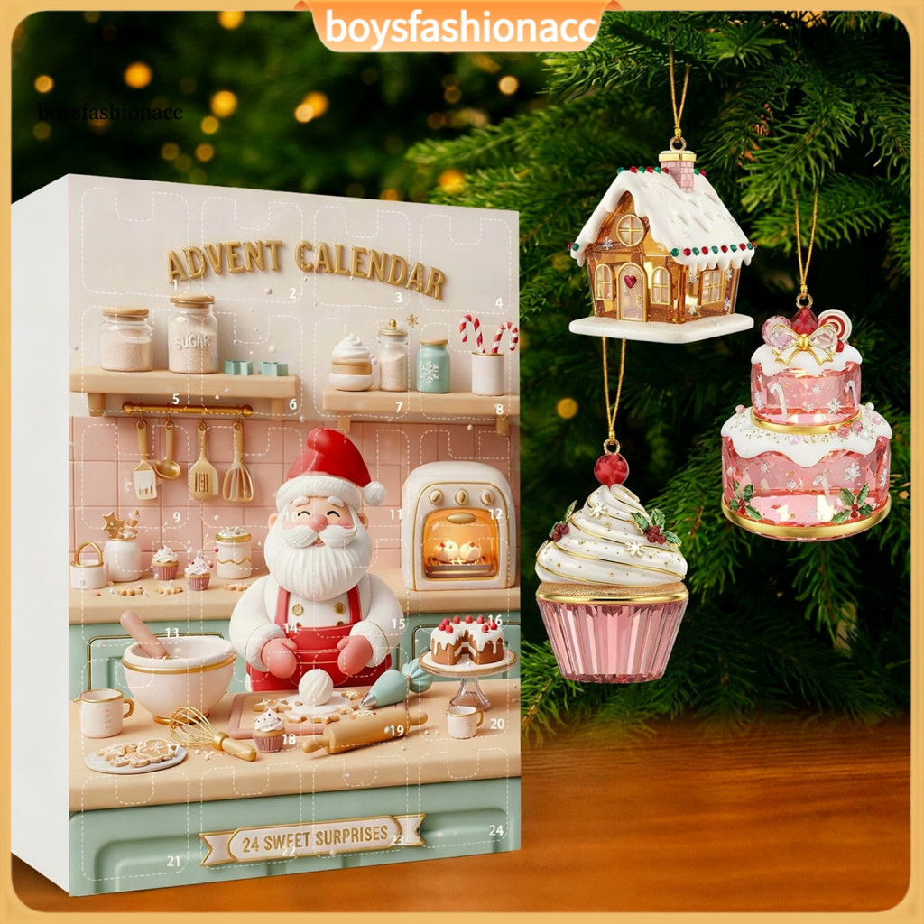 Christmas Baking Advent Calendar 24-day Countdown Box – Multifunctional Holiday Decoration Unique Gift for Kids Perfec