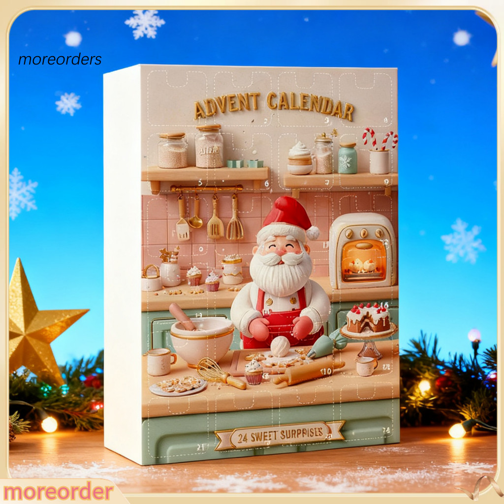 Christmas Baking Advent Calendar 24-day Countdown Box – Multifunctional Holiday Decoration Unique Gift for Kids Perfec