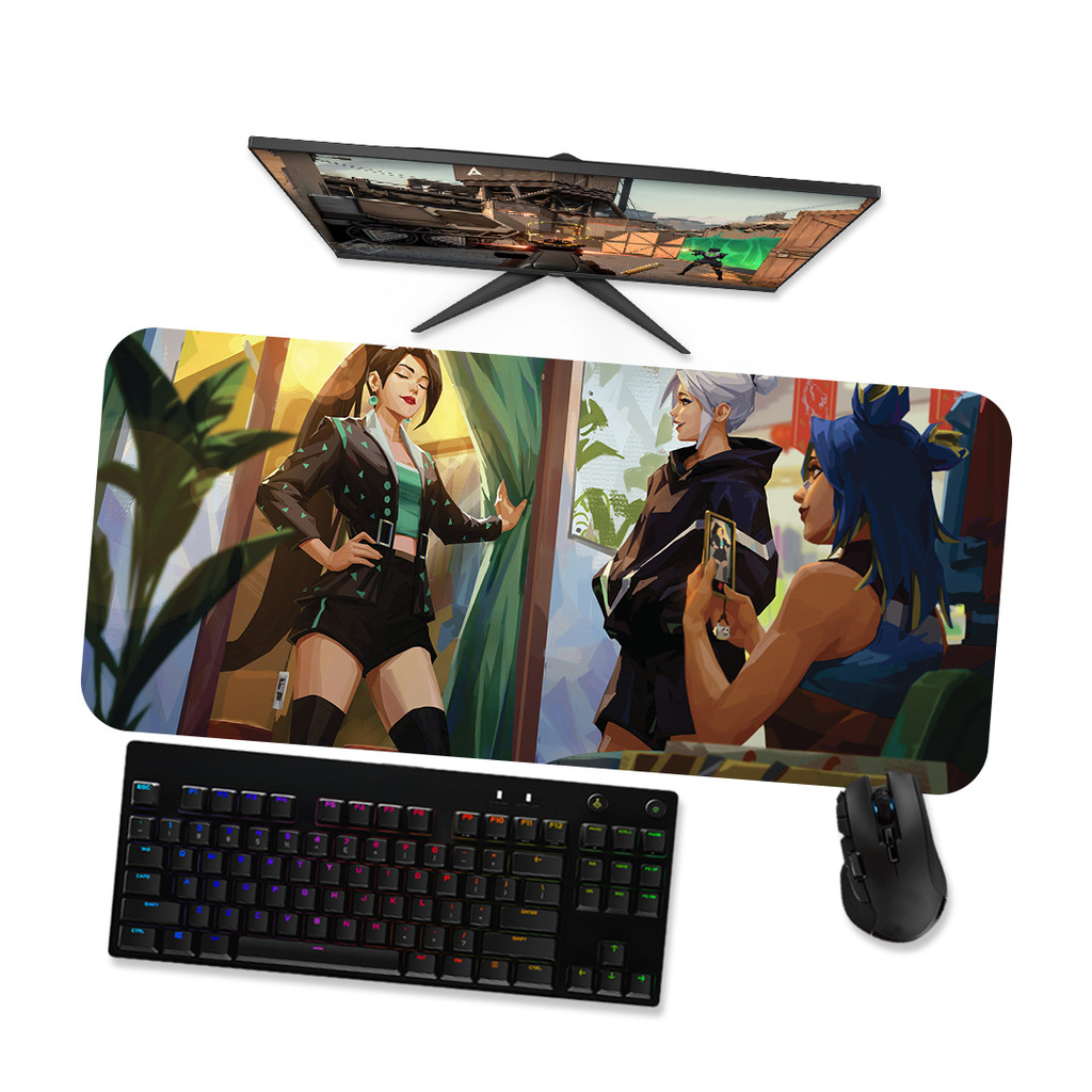 Mouse Pad Gamer Grande  VALORANT GIRL STYLE 1  90x40 80x40 60x40 70x30 45x40