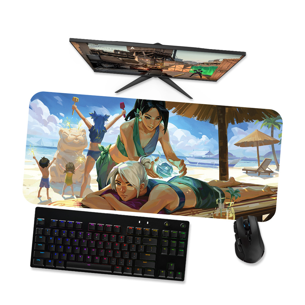 Mouse Pad Gamer Grande  VALORANT GIRL STYLE 3  90x40 80x40 60x40 70x30 45x40