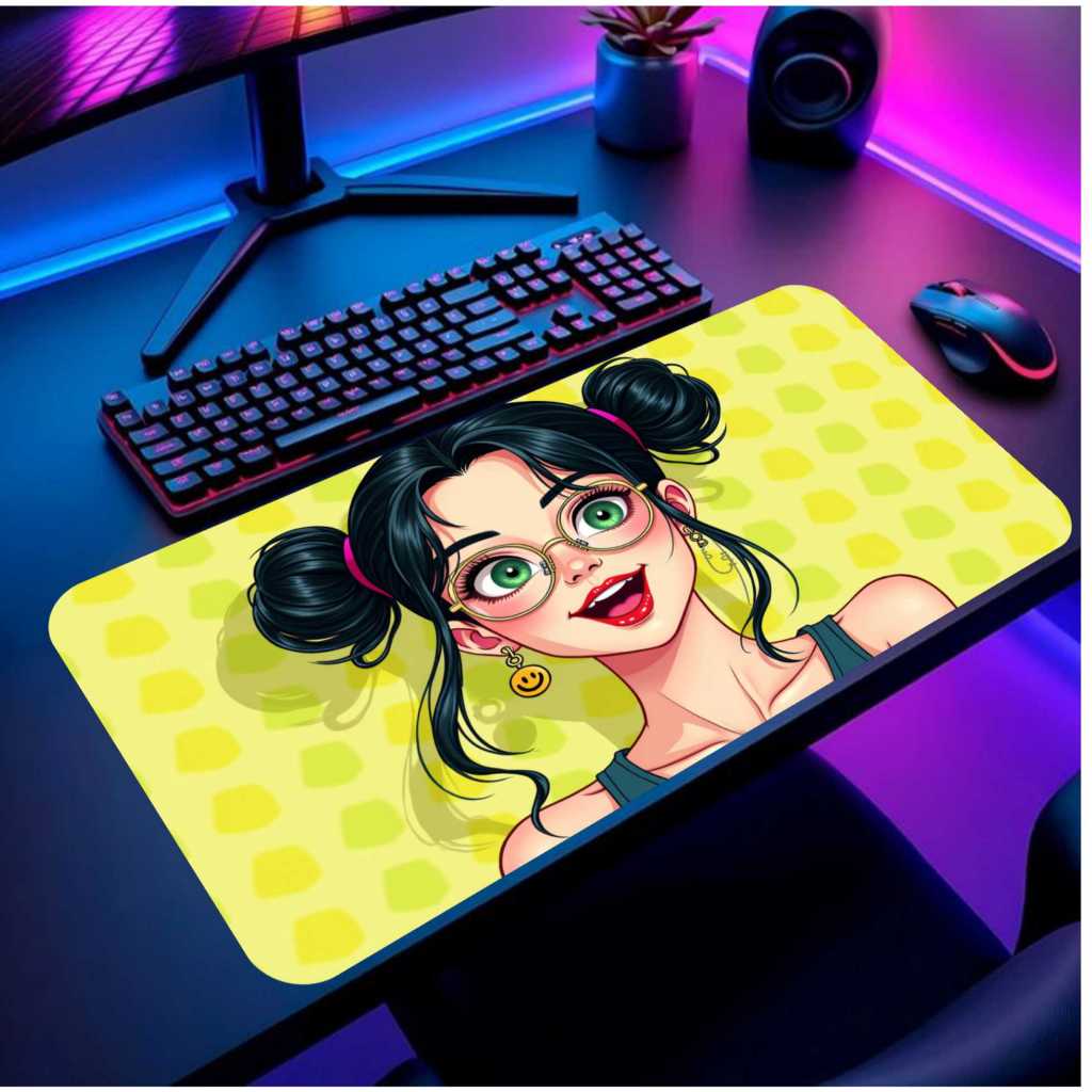 Mouse Pad Gamer Premium Girl Smile 120x40