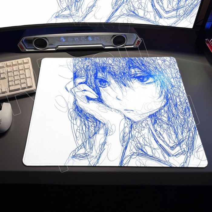 Tamanho Pequeno Anime Menina Estética Mouse Pad Teclado De Jogos Lockedge Tapete De Mesa Acessórios Escritório Borracha