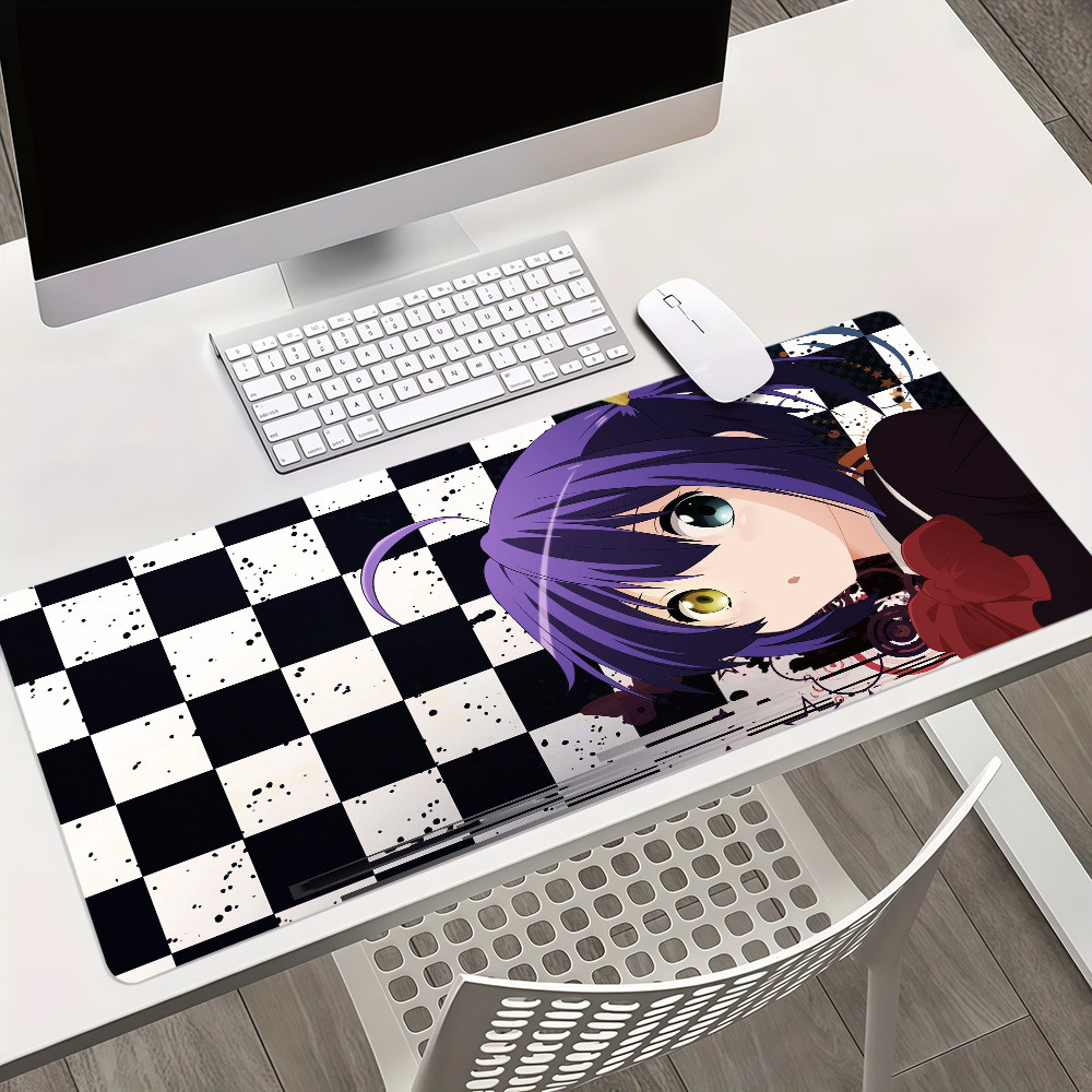 R-Rikka Anime T-Takanashi Mouse Pad Antiderrapante Engrossado MousePad Grande Escrita Lockedge Gaming Almofada Estudante