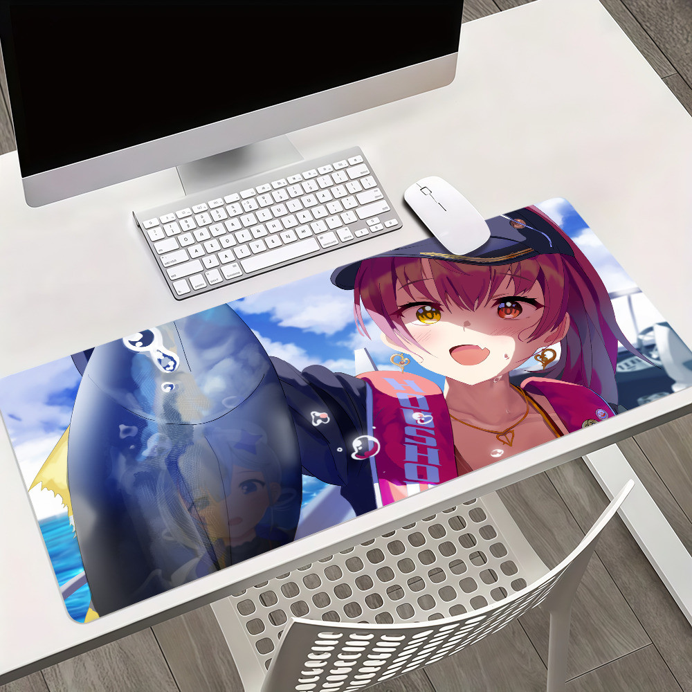H-Houshou M-Marine Mouse Pad Antiderrapante Engrossado MousePad Grande Escrita Lockedge Almofada Para Jogos Estudante De