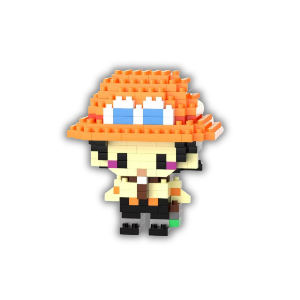 Mini Blocos de Montar One Piece Potgas 198 Peças para Crianças com Peças Pequenas e Coloridas - Bricks