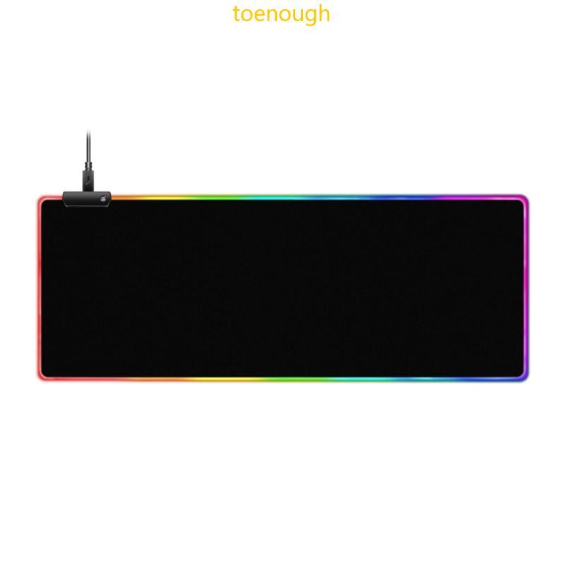Toe LED Gaming Mouse Pad 11 Cores Luz Grande Mousepad Antiderrapante Base De Borracha Tapete De Teclado De Computador Pa