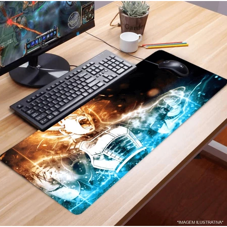 Mousepad Grande Antiderrapante Premium Setup Gamer Desk Pad Estampado Dragon Ball Z Anime