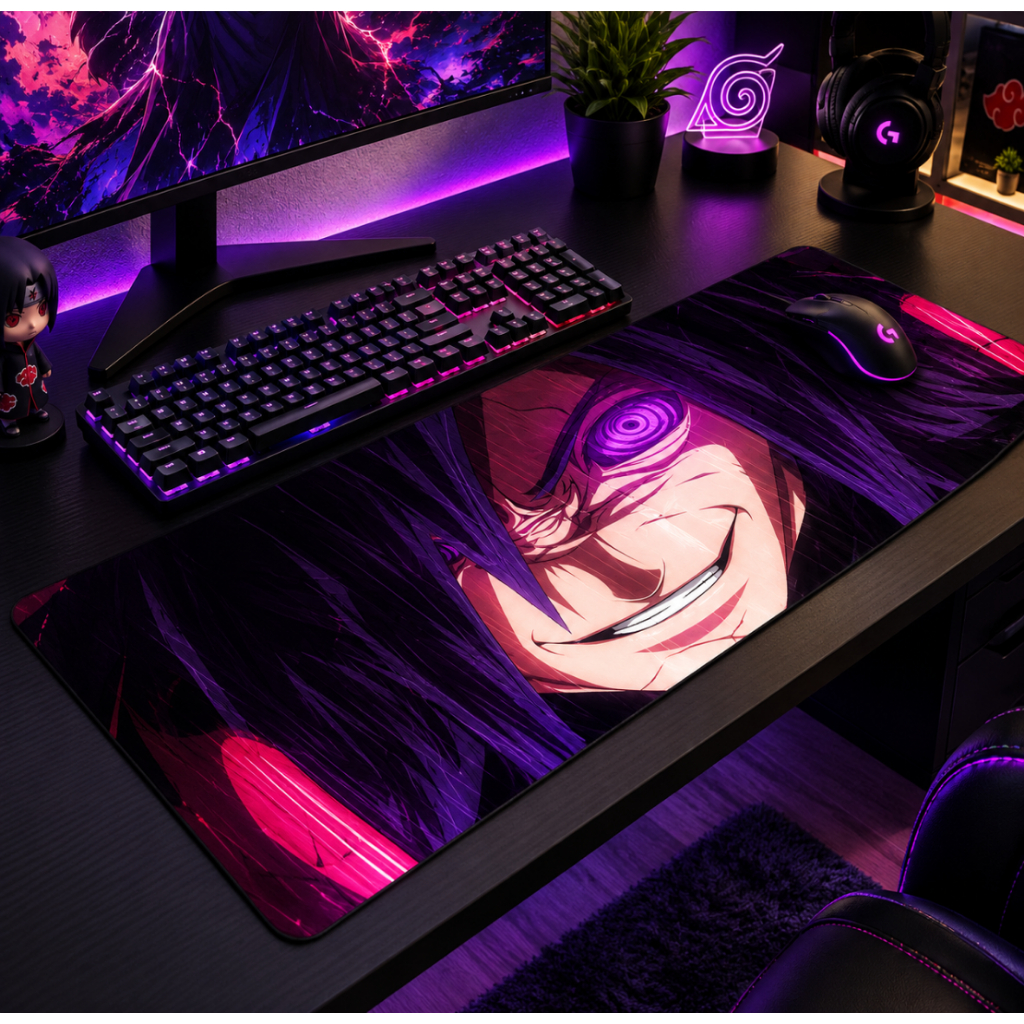 Mouse Pad Gamer Antiderrapante Premium Estampado Anime Naturo Uchiha Mangá Desk Pad Envio Imediato