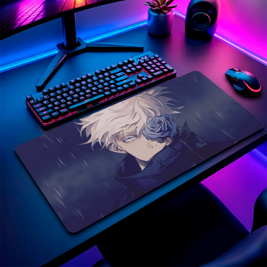 Mouse Pad Gamer Grande Anime & Cyberpunk Desk Pad Antiderrapante Costurado