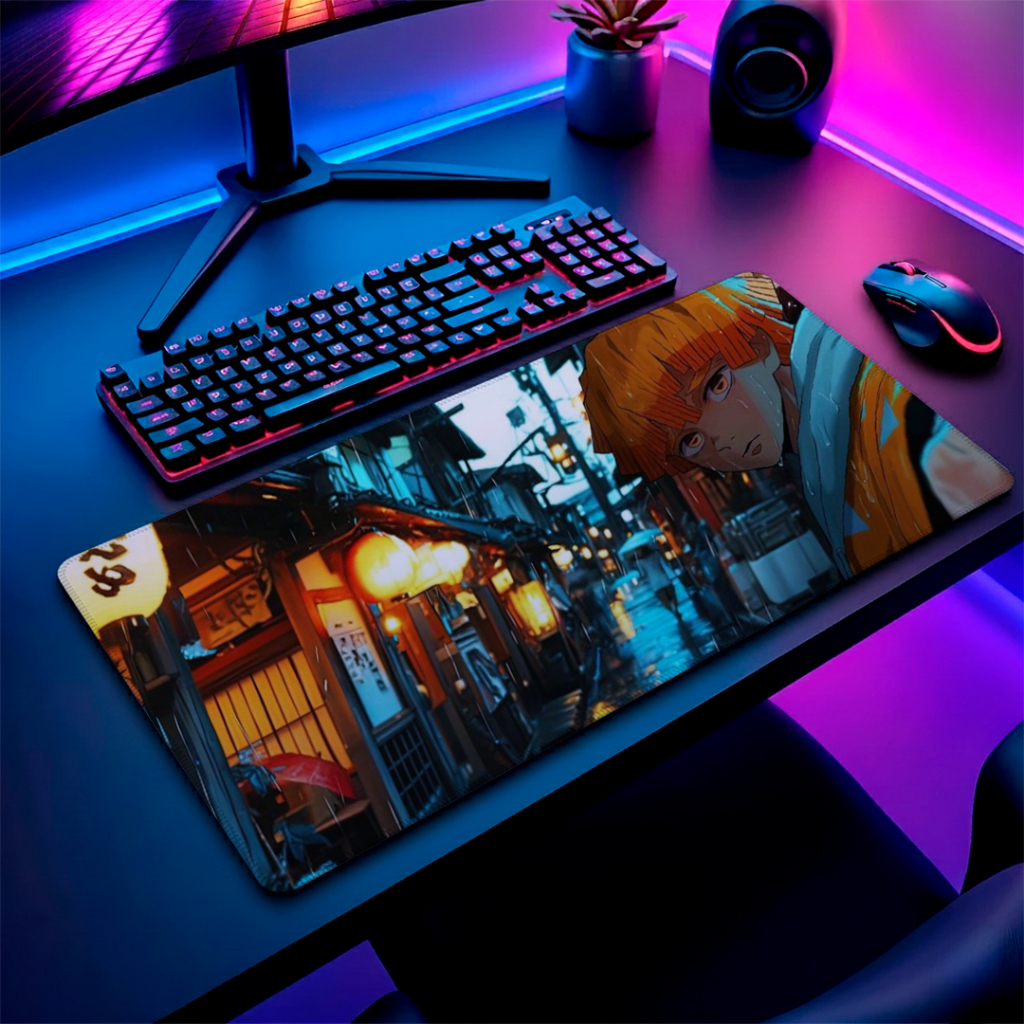 Mouse Pad Gamer Grande Anime & Desk Pad Antiderrapante Costurado