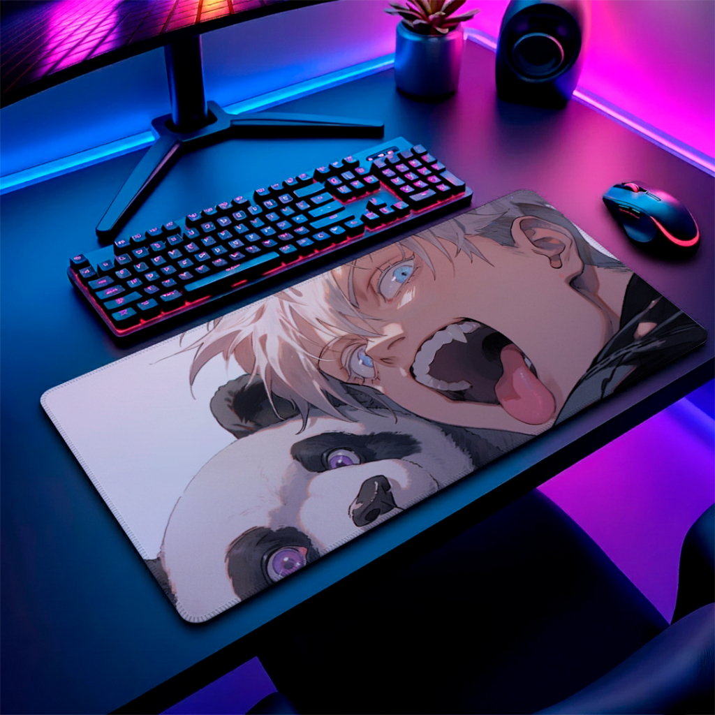 Mouse Pad Gamer Extra Grande Anime & CP Desk Pad Antiderrapante Borda Costurada Impermeável para PC e Mesa