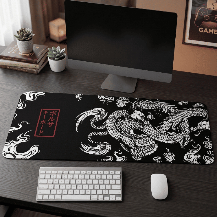 Mouse Pad Gamer Profissional Dragão Chines Japonês Anime Japão Desk Pad Speed Vários Tamanhos
