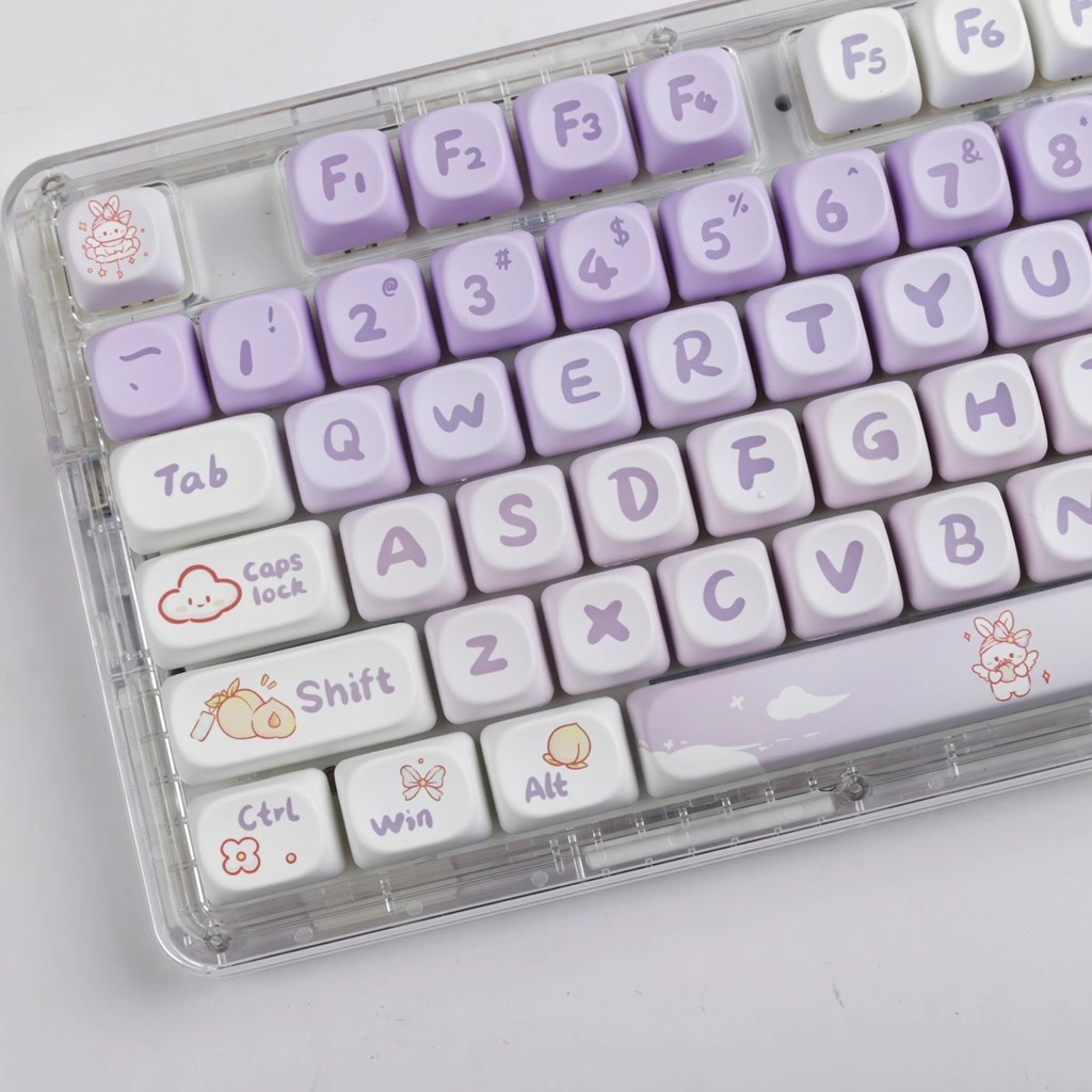 Coelho Roxo Gradiente 143 Botões MO A Outline Dyeing PBT Keycap Set