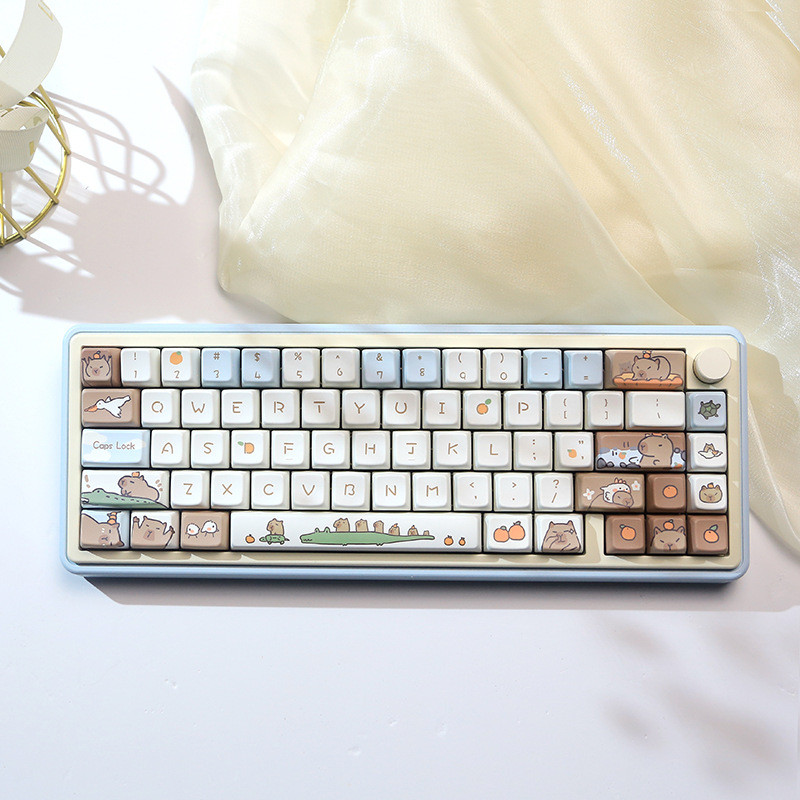 Capivara MD A Shape Dyeing PBT Keycap Set 143 Botões