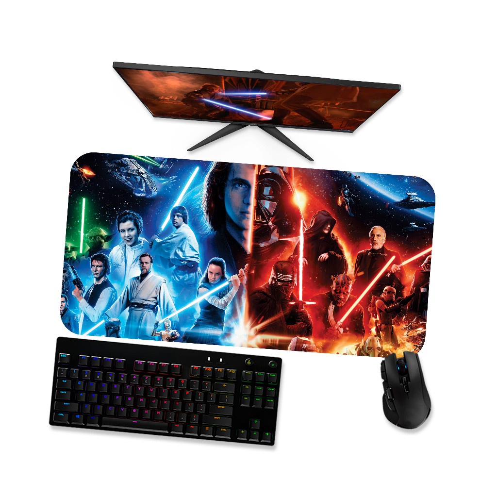 Mouse pad STAR WARS - JEDI VS SITH 2 - Mousepad Gamer 90x40 80x40 60x40 70x30 45x40