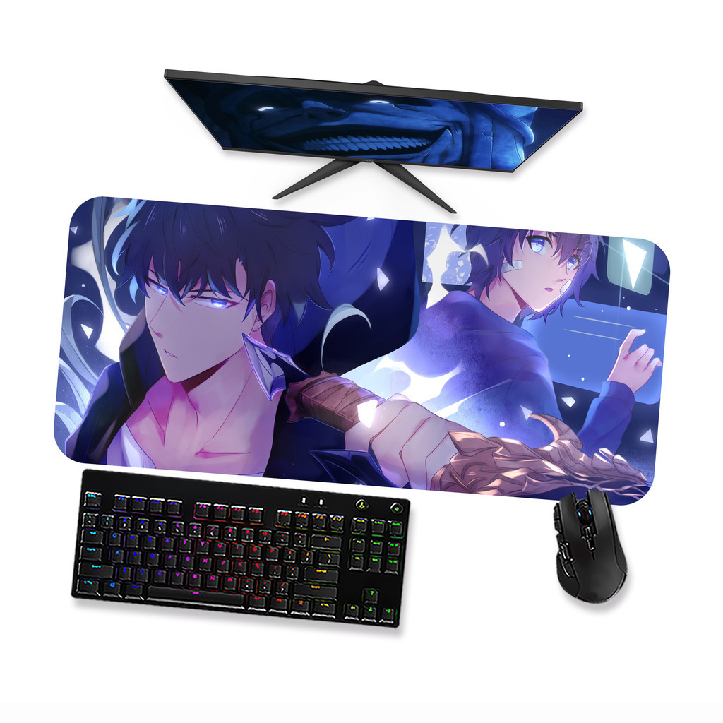Mouse pad Solo Leveling Jin Woo 17 Anime - Mousepad Gamer 90x40 80x40 60x40 70x30 45x40
