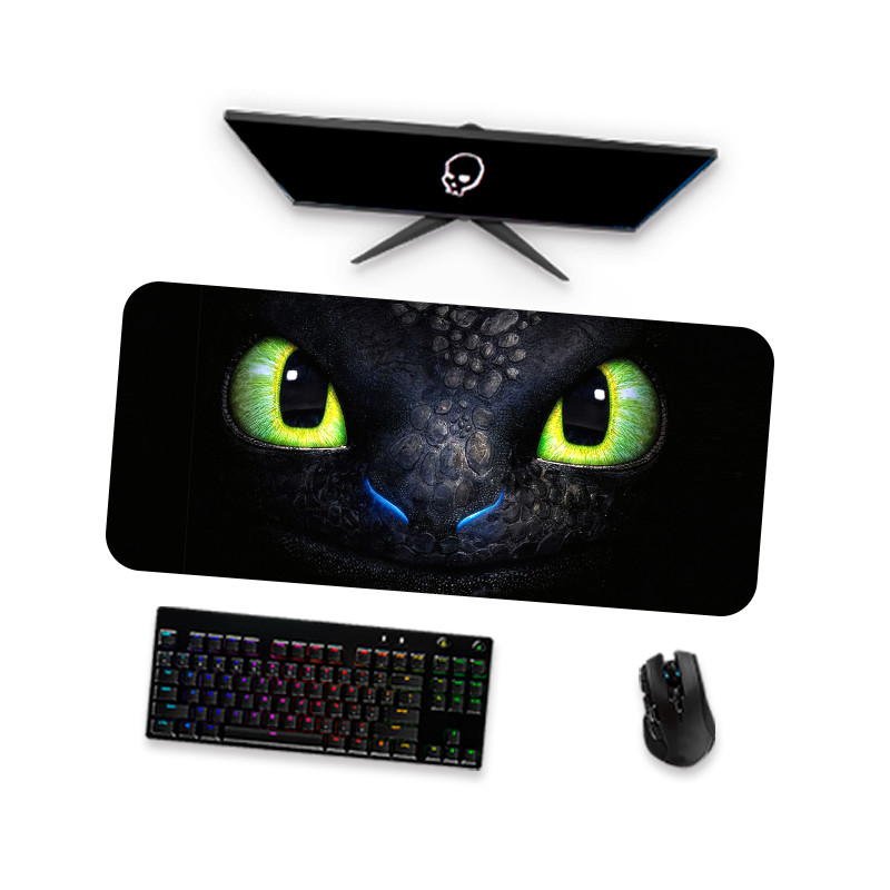 Mouse Pad Gamer Grande  Como treinar seu Dragão 3  90x40 80x40 60x40 70x30 45x40