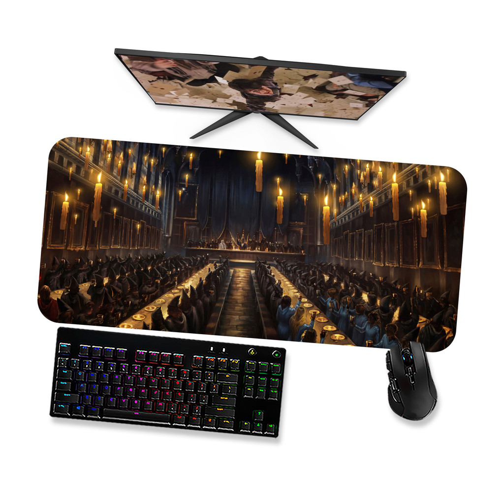 Mouse Pad Gamer Grande  HARRY POTTER HOGWARTS SALA PRINCIPAL 1  90x40 80x40 60x40 70x30 45x40