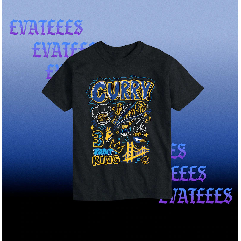 Camiseta Unissex Oversized Plus Size Feminina Masculina Stephen Curry Point King Golden State Warriors   Basquete Street