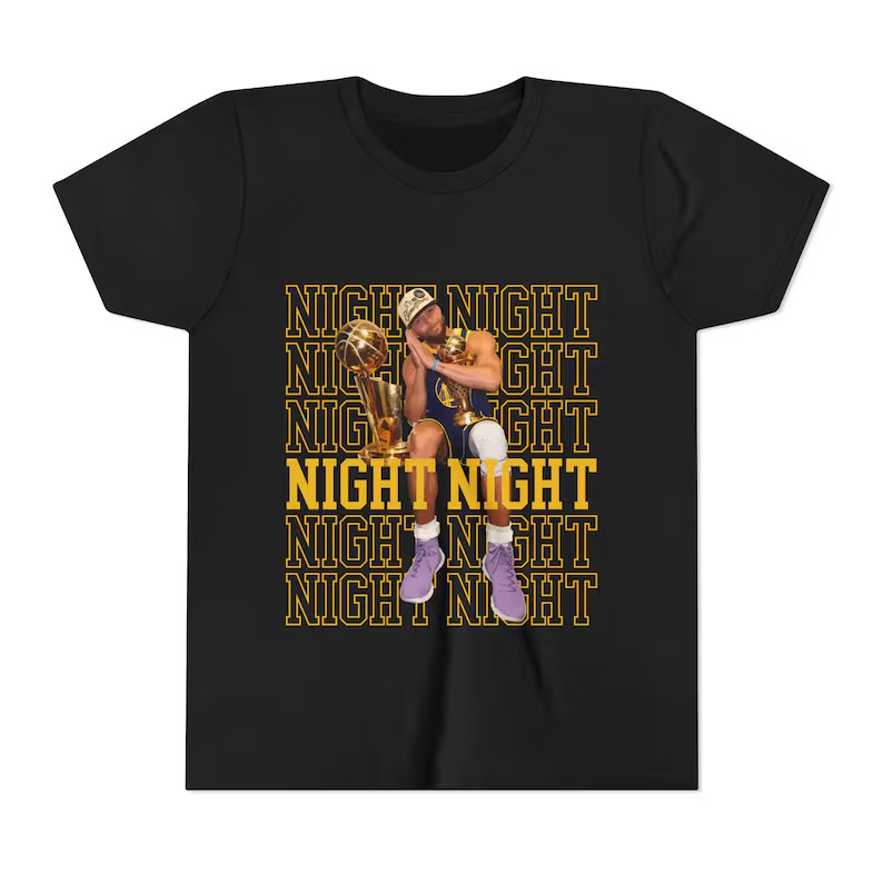 Camiseta Unissex Oversized Plus Size Feminina Masculina Stephen Curry Night Night Golden State Warriors   Basquete Stree