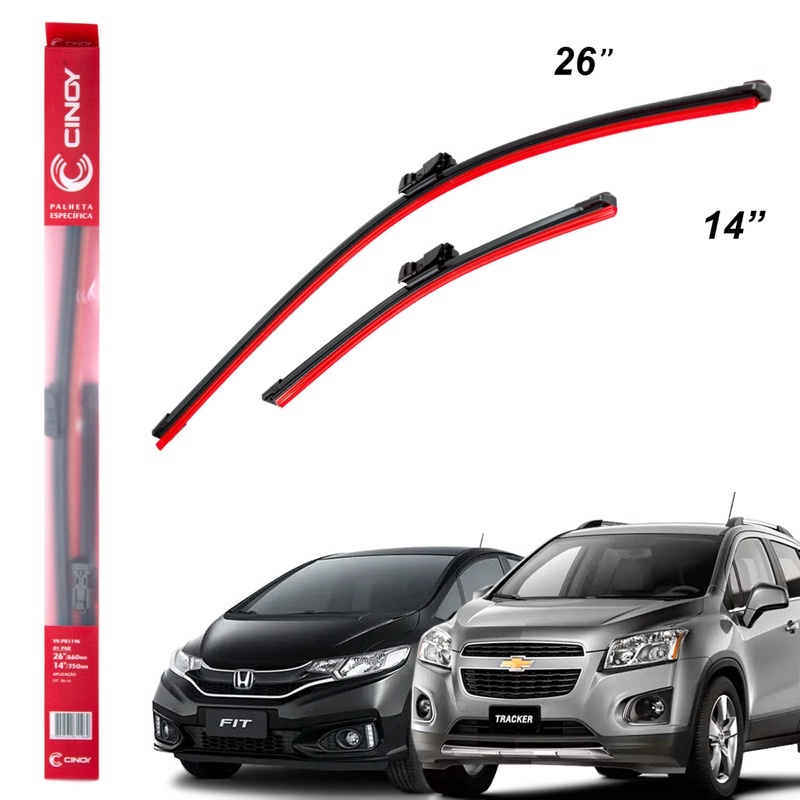 PALHETA SLIM DIANTEIRA 26/14 HONDA FIT 09/14 GM TRACKER 14/ ESPECIFICA FIXACAO TL1 (PAR) CINOY YNPR1196