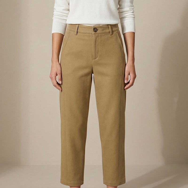 2026 Primavera Outlets Counter GM Series Simples Commuter Estilo Calças Cortadas Slim-fit Slimmer Look Calças Casuais Mu