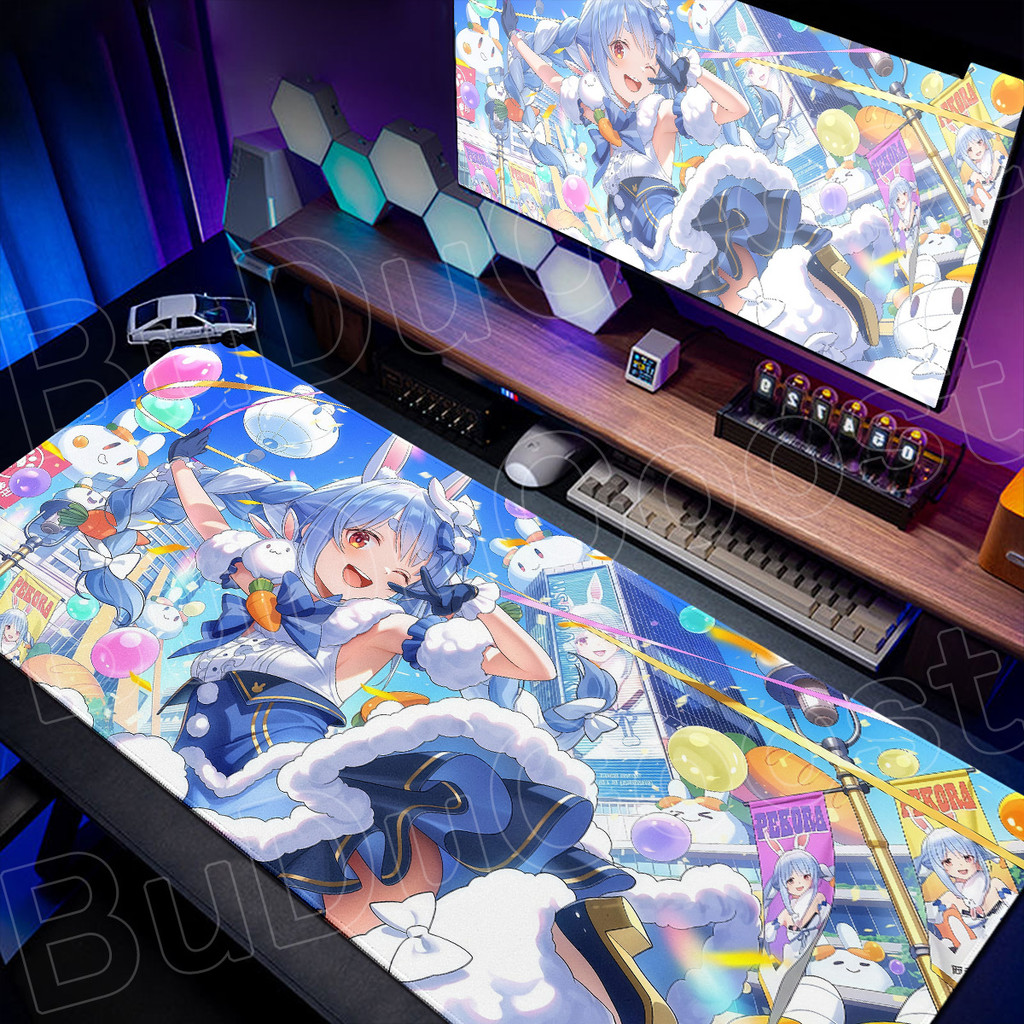 Anime Coelho Menina Usada Pekora Mousepad Teclado Acessórios De Velocidade De Jogos Hololive XXL Gamer E-Sport Computado