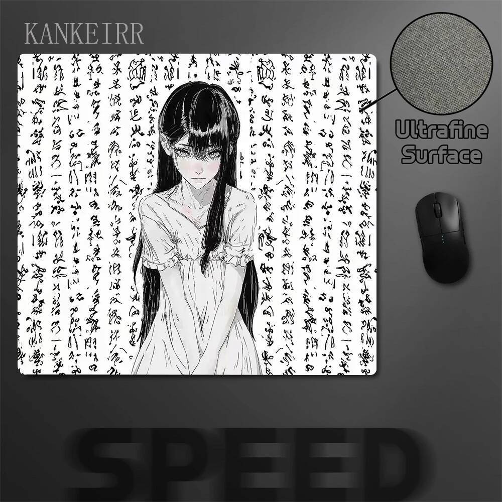 Jogo Profissional Superfície Ultrafina E-Sports Mousepad Anime Menina Mouse Pad Gamer Computador Jogos 45x40CM Bloqueio