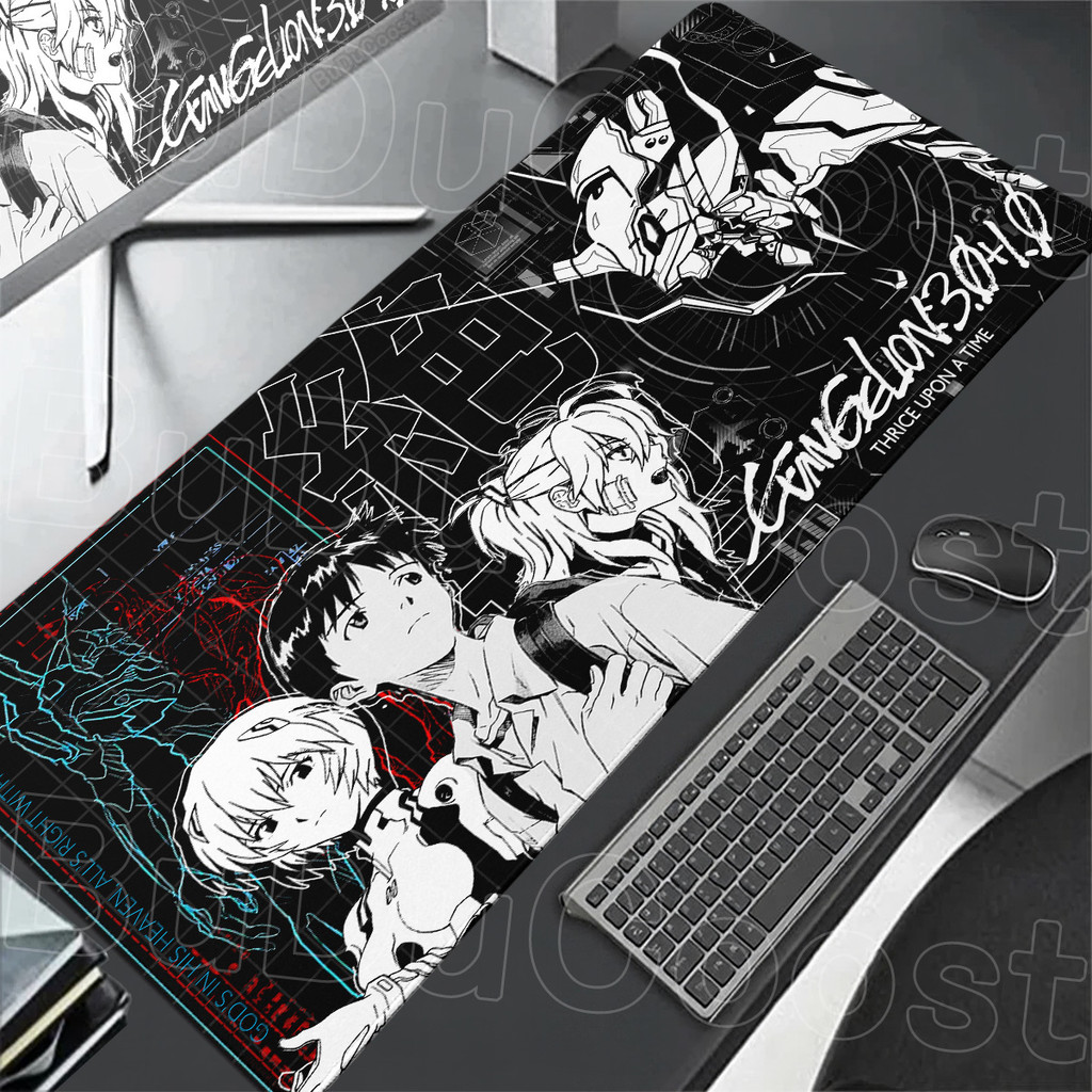 Grande Computador Anime Mousepad Evangelion Portátil Escritório Estender Almofada De Mesa XXL E-Sports Ponto Borda Gamer