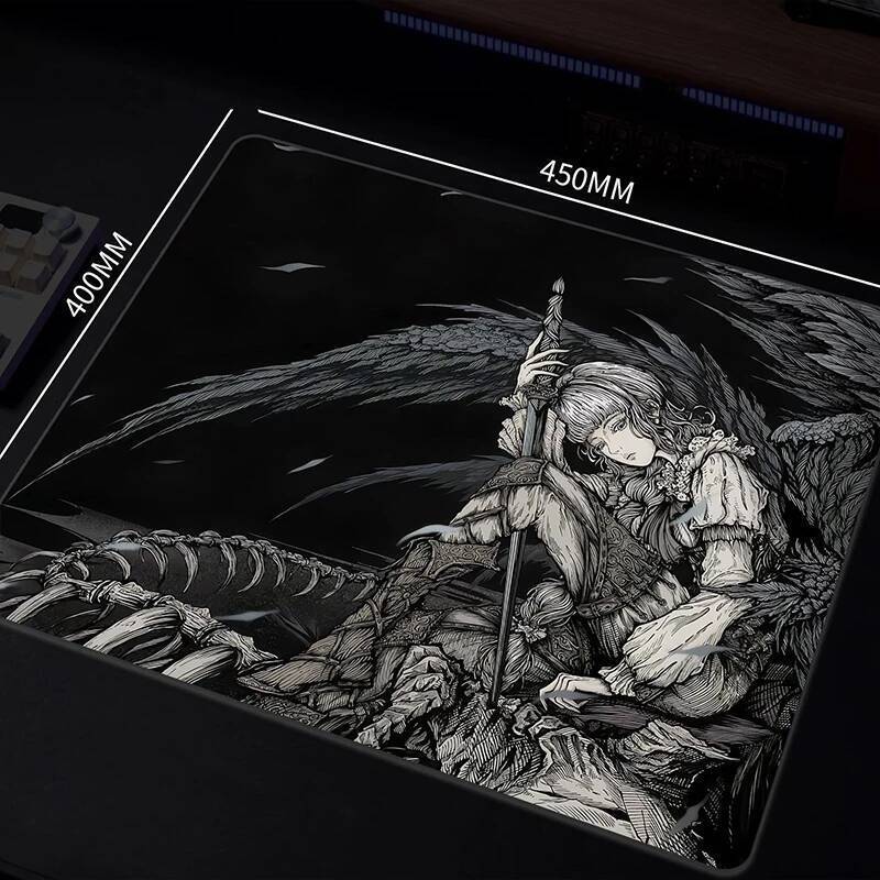 Mousepad gamer preto estilo retrô com letras em inglês, tamanho XXL, ideal para jogos de FPS, e-sports e uso profissiona