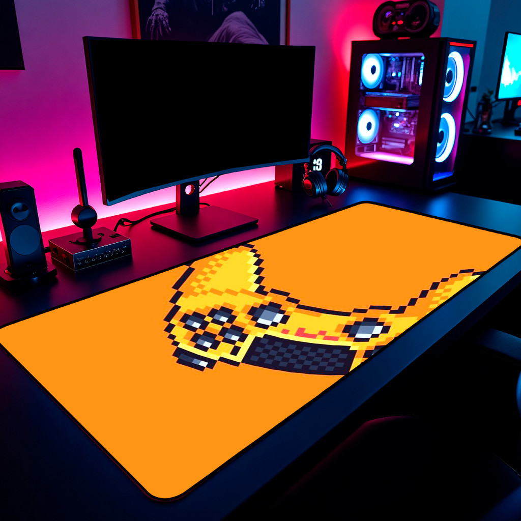 Mouse Pad Controle Playstation Pixel Gamer 65x30cm  80x40cm  90x50cm  120x60cm Borda Costurada