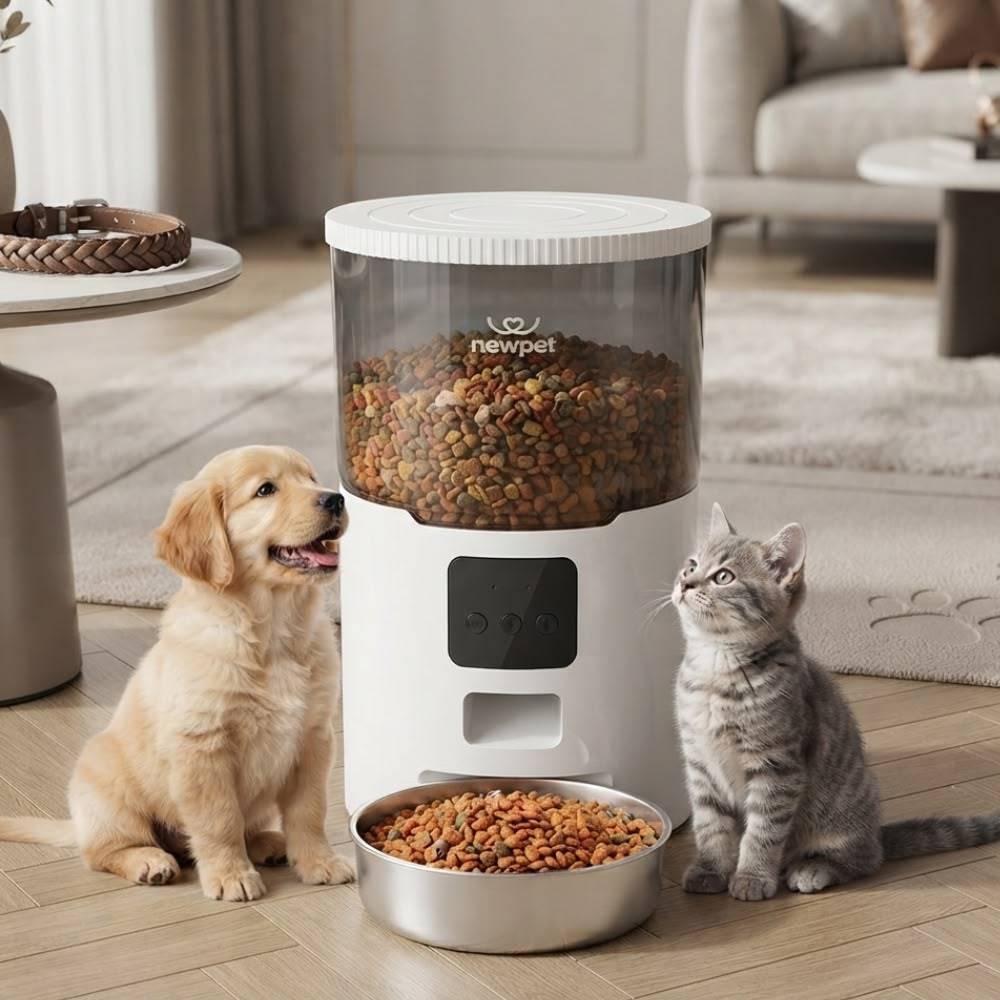 Comedouro Automático Pet Wifi 5L Alimentador Inteligente para Cães e Gatos com App e Gravação de Voz