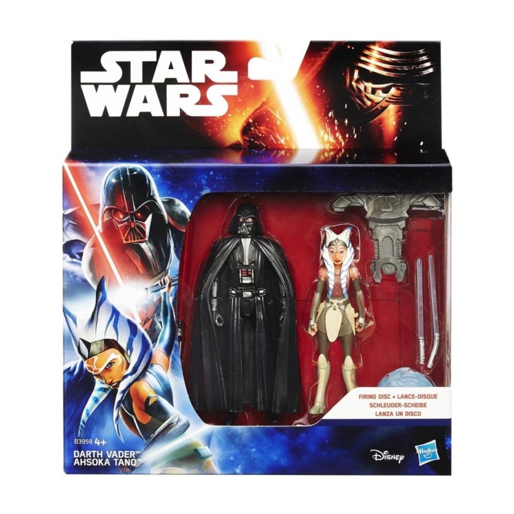 Boneco Star Wars Darth Vader e Ahsoka Tano - Hasbro (9.5cm)
