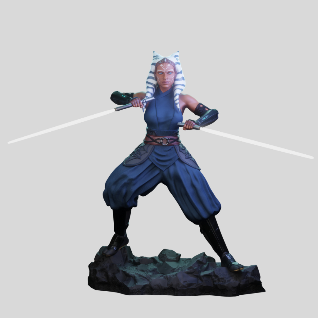 Ahsoka Tano Star Wars Action Figure Miniaturas Colecionáveis Artesanal Escultura Estatua