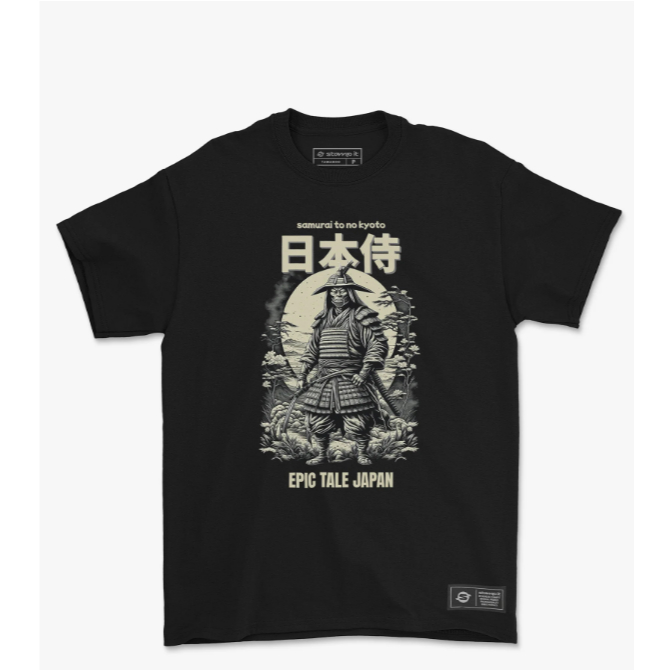 Camiseta Masculina Feminina Samurai Japonês Epic Tale Japan Estampa Oriental  No Kyoto