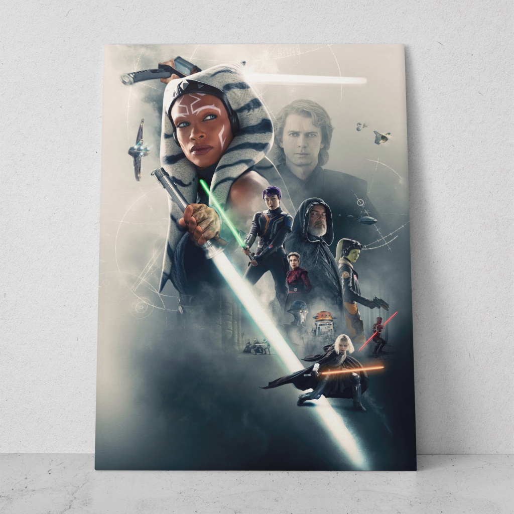 Placa Decorativa MDF Grande Ahsoka Quadro Star Wars Decoração & Parede