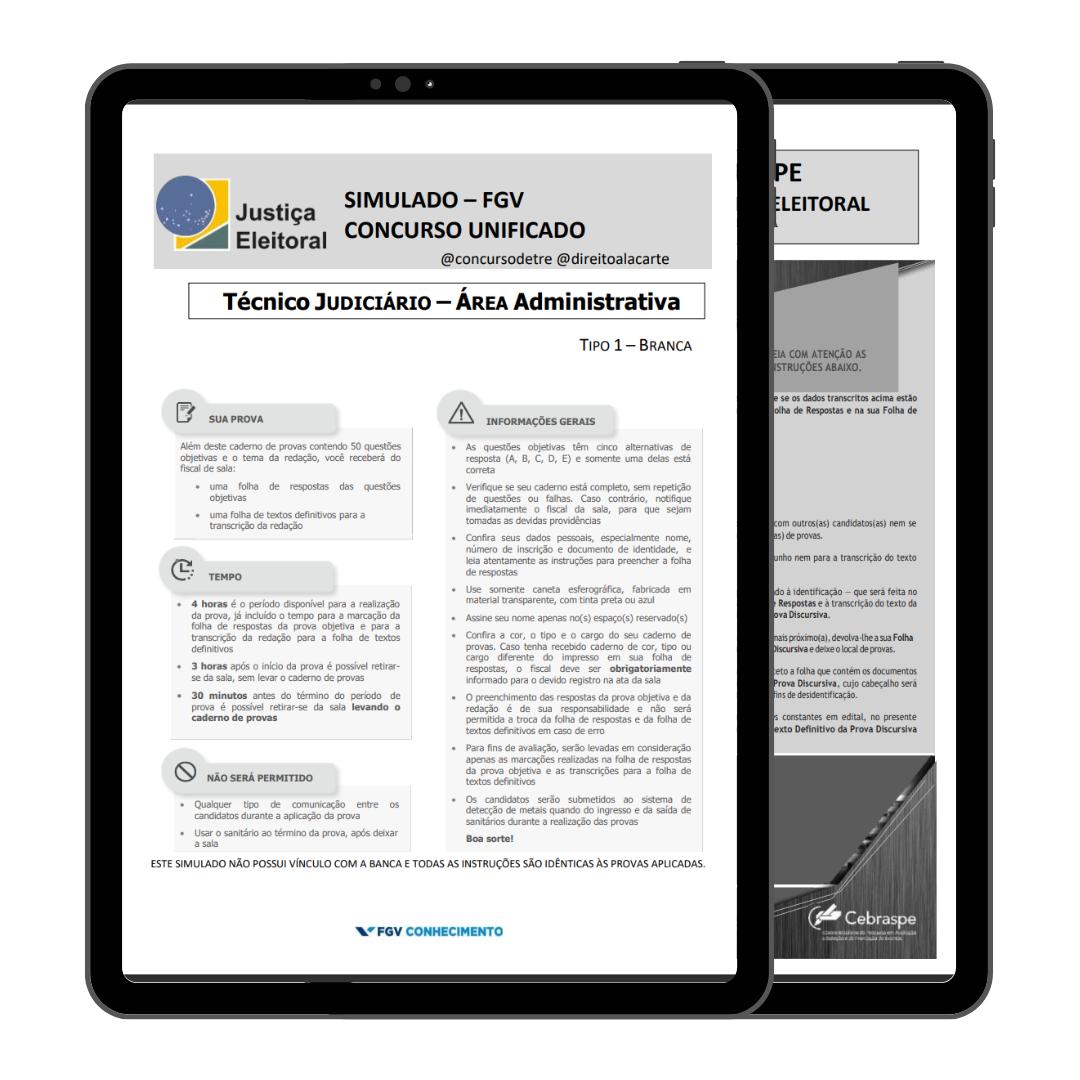 02 Simulados - Pré-Edital TSE Unificado [Técnico Judiciário - Área Administrativa]