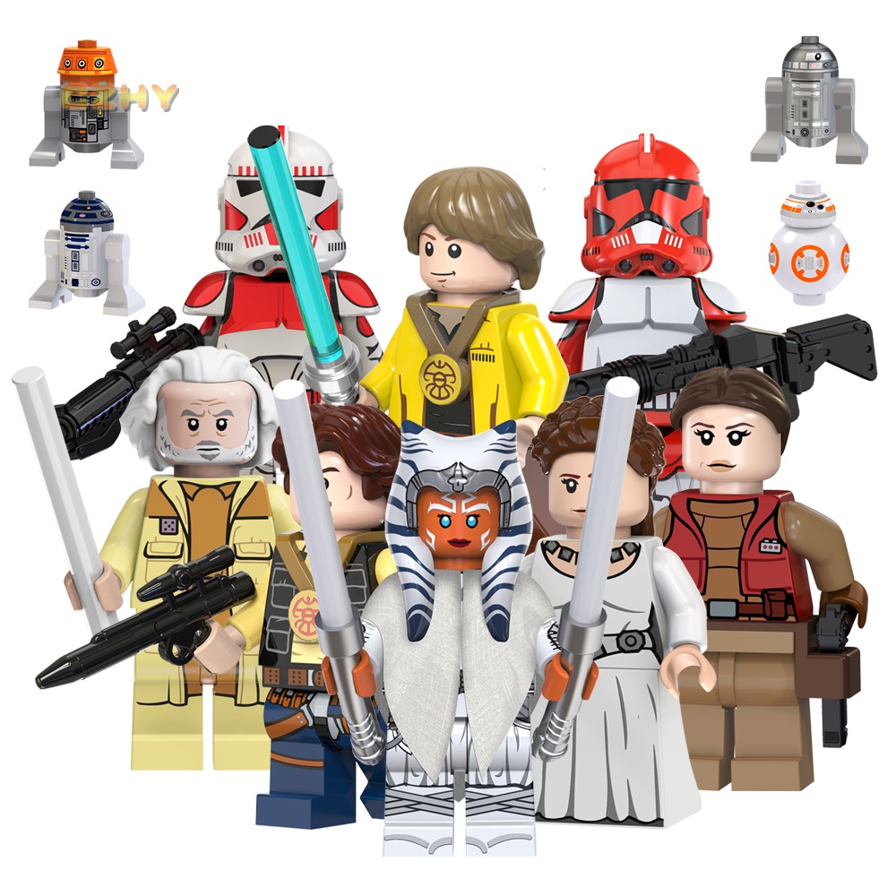 Space Wars Commander Fox Clone Shock Trooper Ahsoka Blocos De Construção Figuras Brinquedos Educativos Infantis TV6110