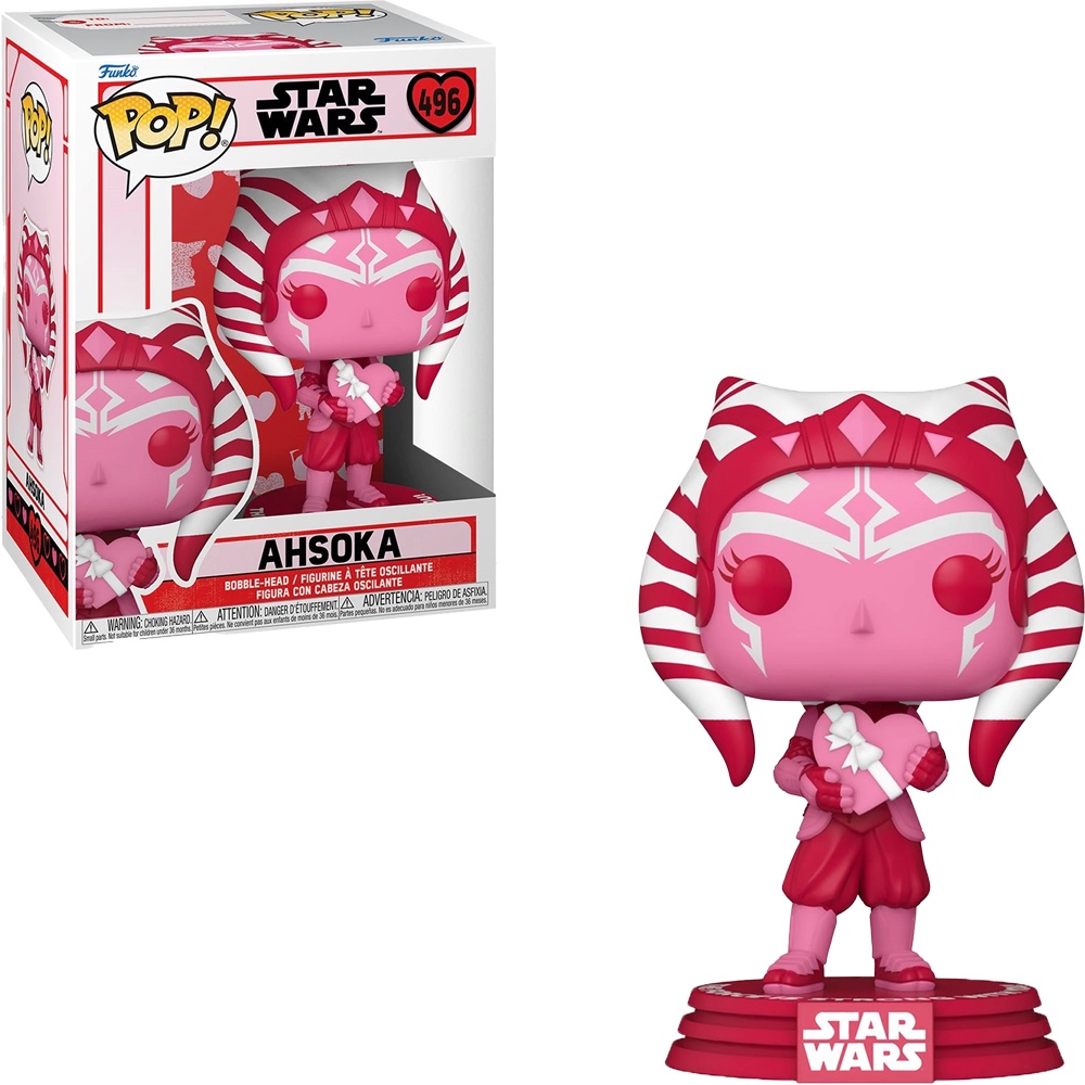 FUNKO POP STAR WARS VALENTINES - AHSOKA 496 NOVO ORIGINAL