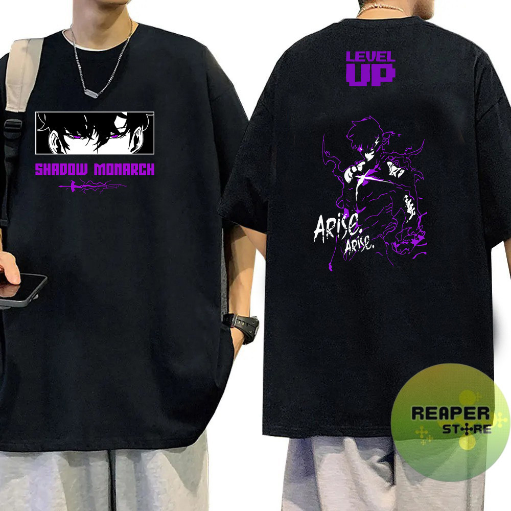 Camiseta Anime Solo Leveling Mangá Otaku 100% Algodão Tamanhos Plus Size Fio 30.1 Envio Rapido