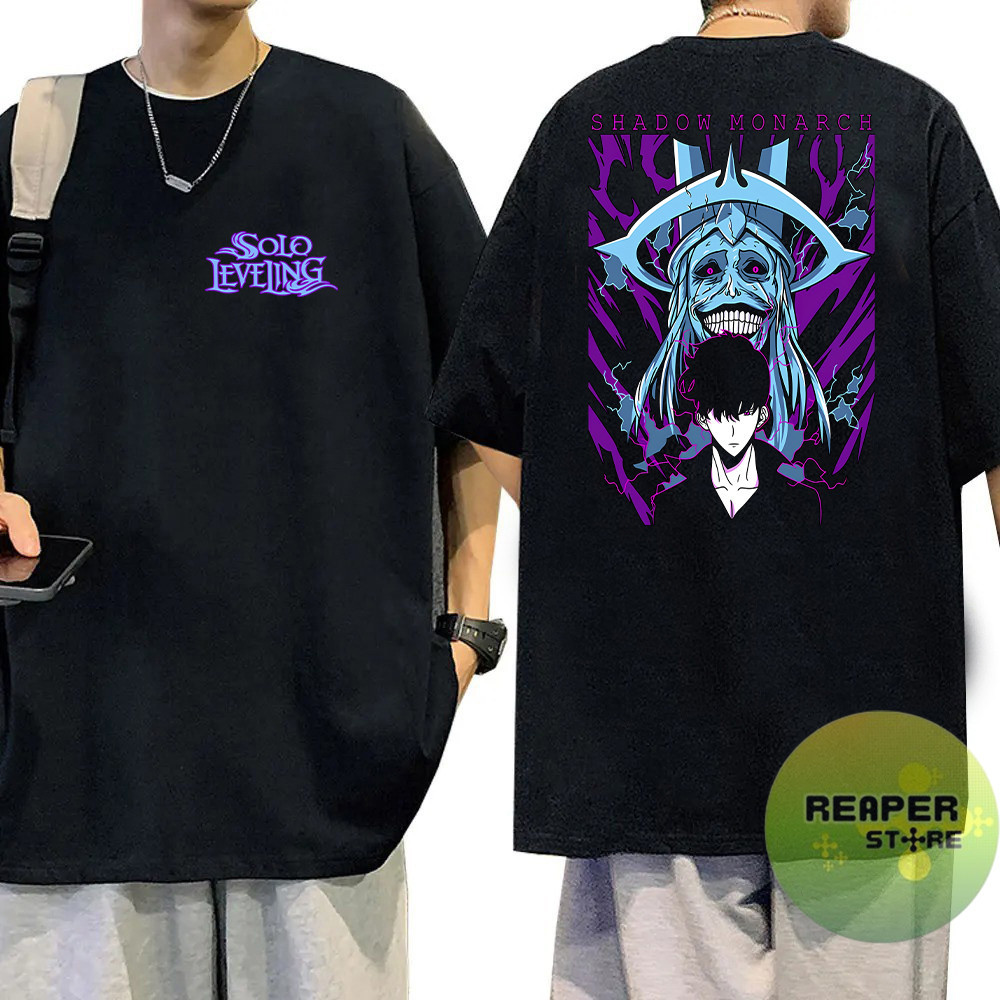 Camiseta Anime Solo Leveling Mangá Otaku 100% Algodão Tamanhos Plus Size Fio 30.1 Envio Rapido
