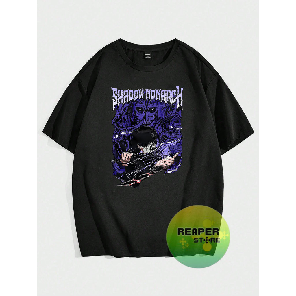 Camiseta Anime Solo Leveling Mangá Otaku 100% Algodão Tamanhos Plus Size Fio 30.1 Envio Rapido